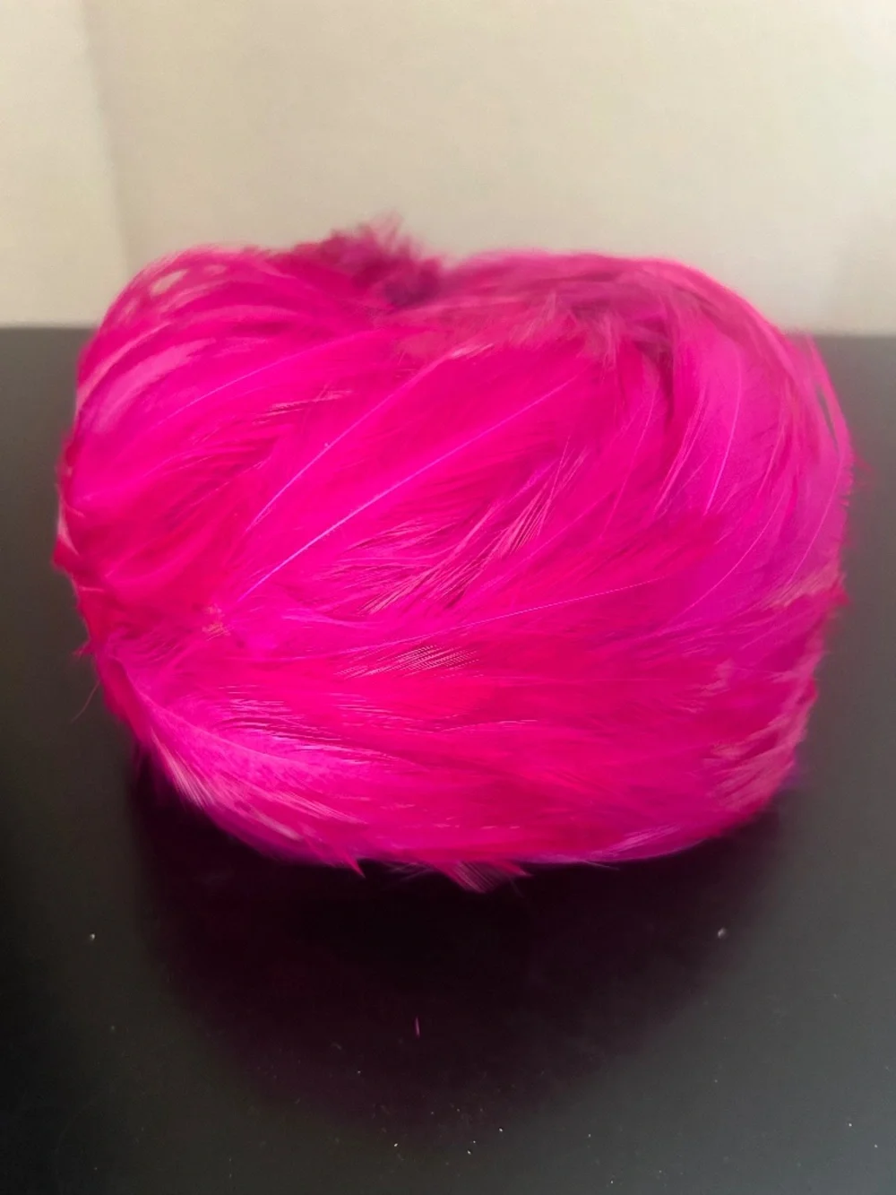 Hot Pink Feather Hat. USA Label with # 341520 .Vintage.